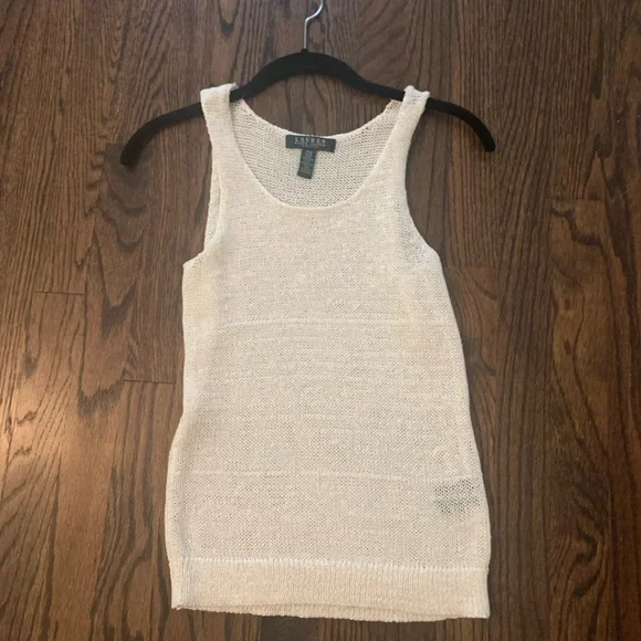 Ralph Lauren Tops Ralph Lauren Sleeveless Sweater Tank Cream